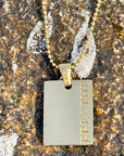 "BREATHE" 18K Gold Plated Inspirational Engraved Pendant Necklace