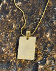 "I AM ENOUGH" 18K Gold Plated Inspirational Engraved Pendant Necklace