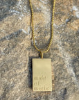 "MADE OF MAGIC" 18K Gold Plated Inspirational Engraved Pendant Necklace