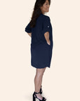 "The Miranda" NYC Chic Long Sleeve Oversized Tunic Shirt Dress With Pockets